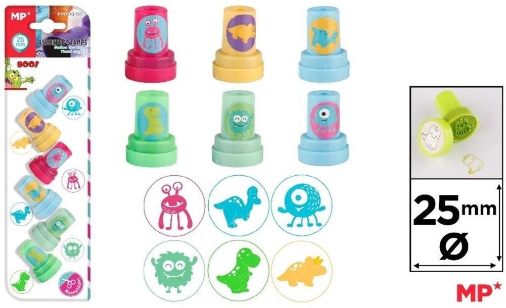 Stempelki dla dzieci Dinozaury i stworki 6szt