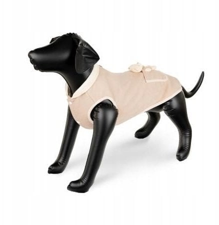 Bluza, ocieplana, z misiem, beżowa, rozmiar L, 45