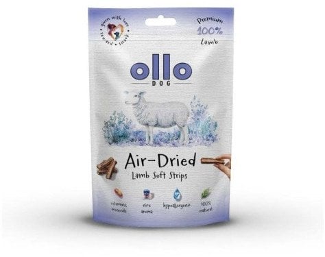 Ollo suszone paski przysmak z jagnięciny dla psa 80g