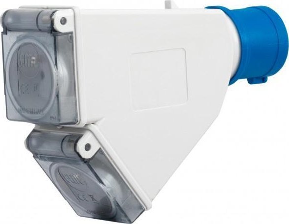 F-Elektro Adapter kempingowy - wtyk 16A 3p, gniazdo 2x230V IP44