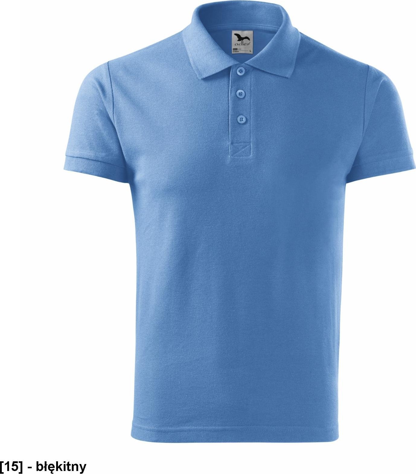 MALFINI Cotton 212 - ADLER - Koszulka polo męska, 170 g/m, - błękitny M