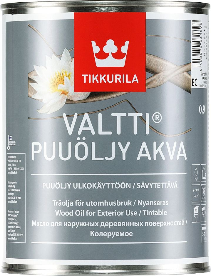 Tikkurila Olej do drewna wodorozcieńczalny Valtti Wood Oil akwa 2,7L