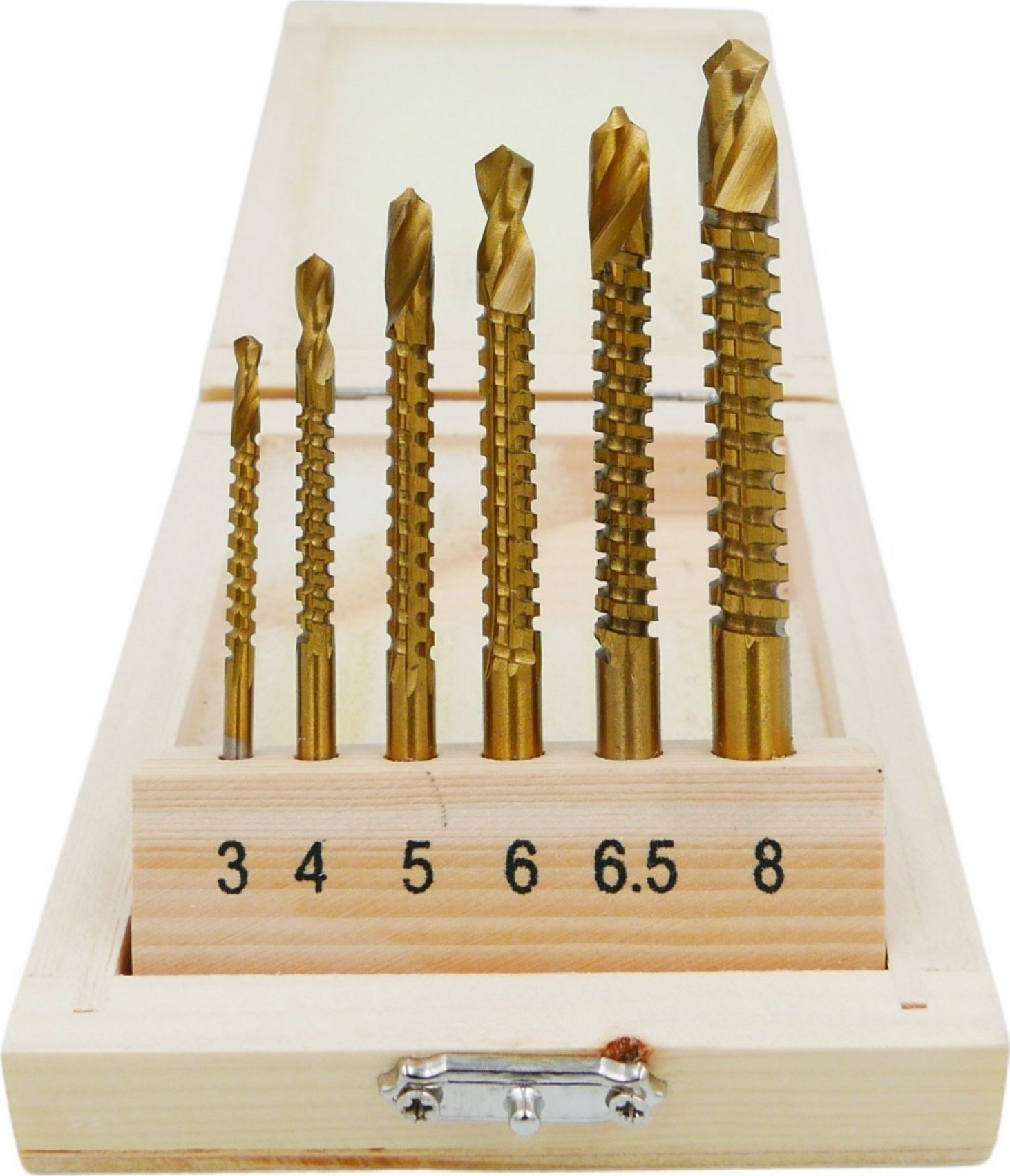 Wiertło Falon-Tech ZESTAW WIERTEŁ 6el WIERTŁA FREZUJĄCE METAL DREWNO