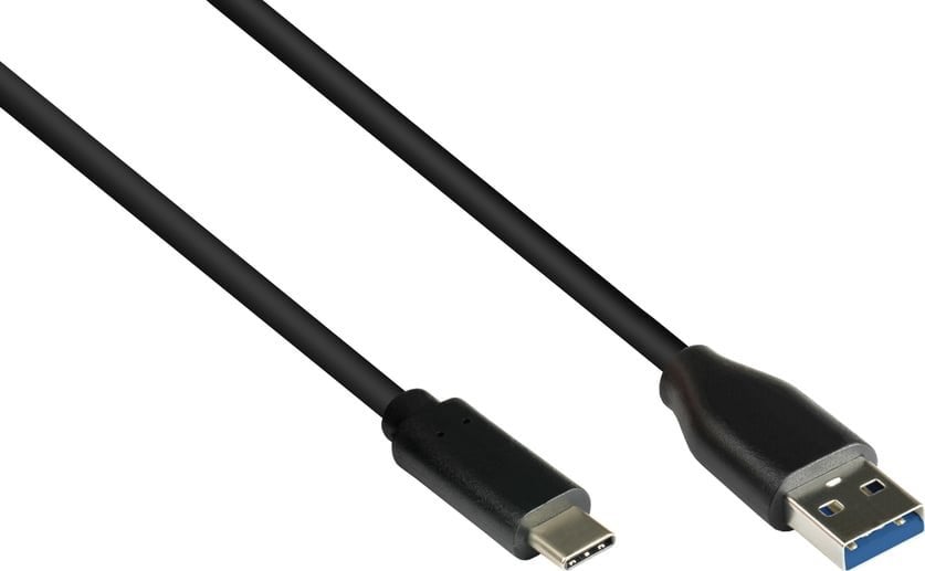 Kabel USB Alcasa USB-A - USB-C 3 m Czarny (GC-M0129)