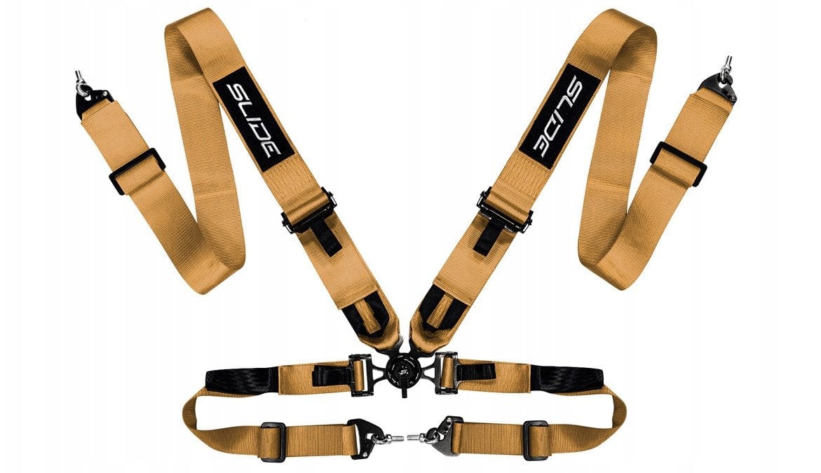 Pasy sportowe Slide V2 Quick Złote 4P 3"