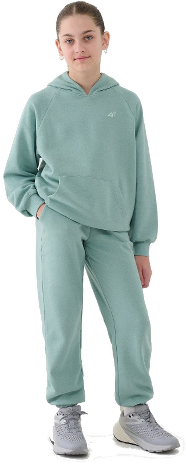 SPODNIE DRESOWE DZIEWCZĘCE JOGGERY 4F F0950