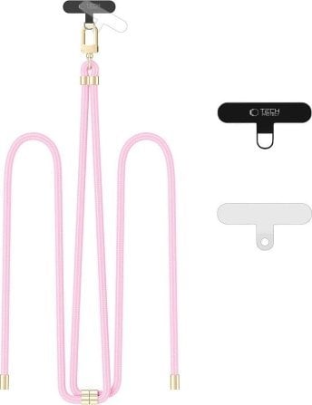 Tech-Protect TECH-PROTECT C7S ROPE CROSSBODY STRAP BABY PINK/GOLD