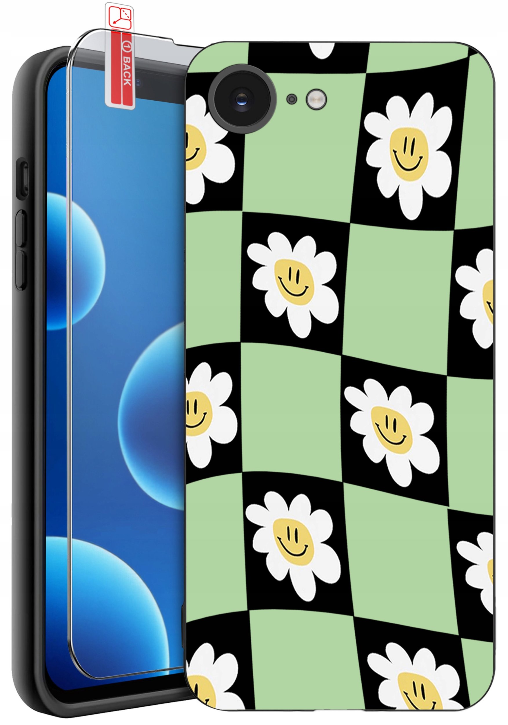 ETUI do iPhone 16e | WZORY | SILIKONOWE MATT CASE + SZKŁO 9H