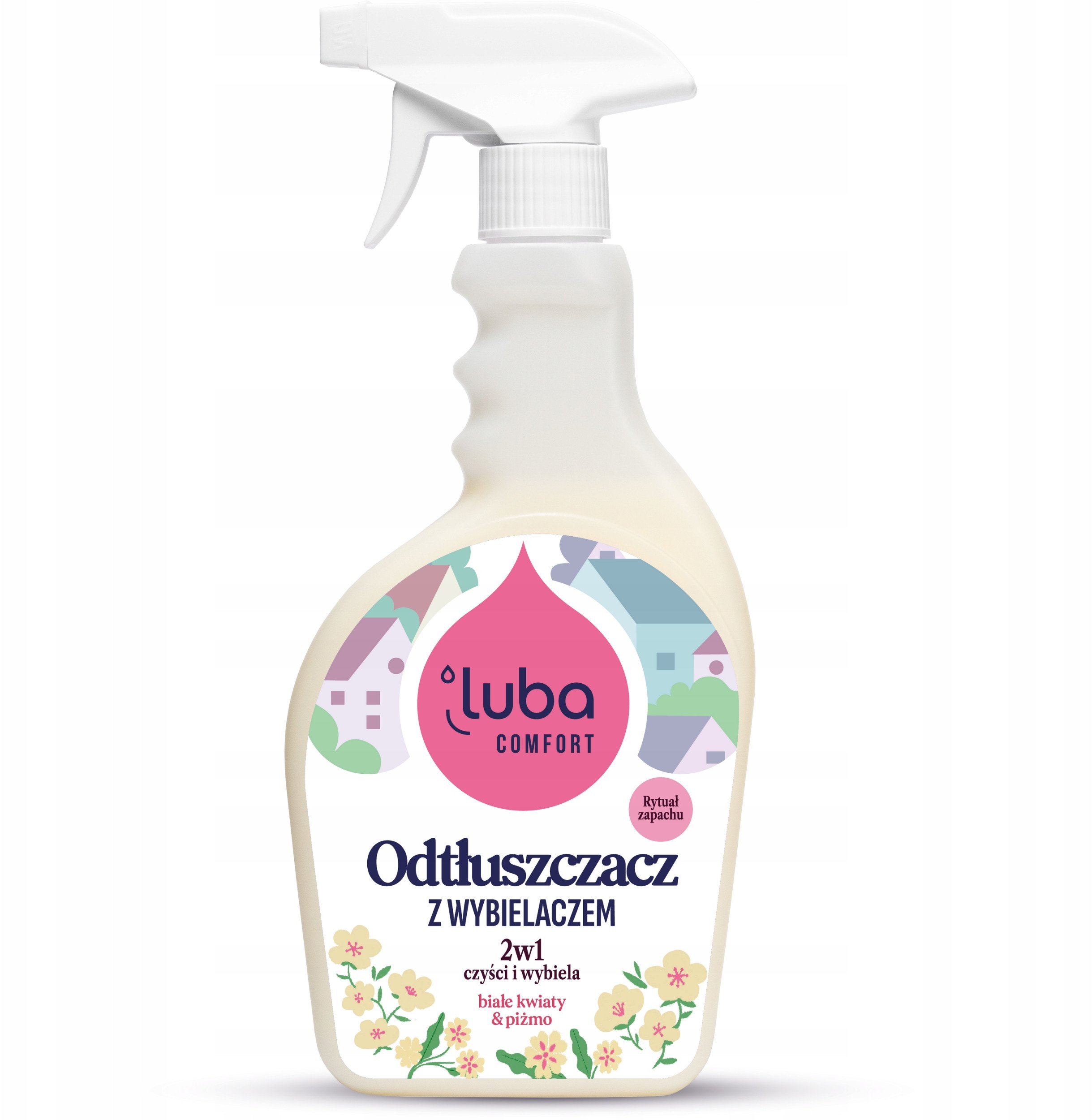 Luba Comfort Białe Kwiaty & Piżmo Perfumowany odtłuszczacz z wybielaczem 2w1 500ml