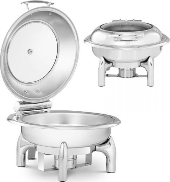 Royal Catering Podgrzewacz do potraw okrągły na pastę z pokrywą z okienkiem śr. 39 cm 5.5 l