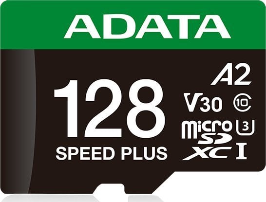Karta ADATA Speed Plus MicroSDXC 128 GB Class 3 UHS-I/U3 A2 V30 (UD128GUI3V30A2SP-RA1)