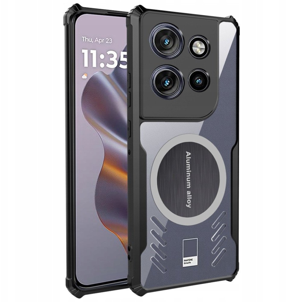 Etui pancerne magnetyczne CORNER-X CASE do Motorola Moto Edge 50 Neo, czarne