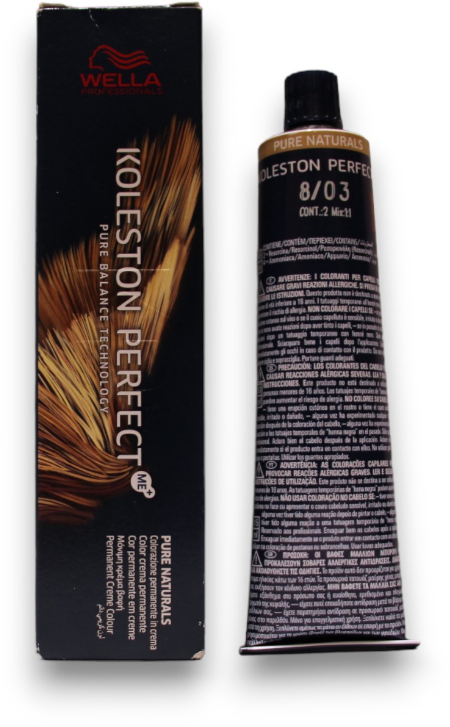Wella Professionals Wella Professionals, Koleston Perfect Me+, Permanent Hair Dye, 8/03 Light Blond Natural Golden, 60 ml For Women