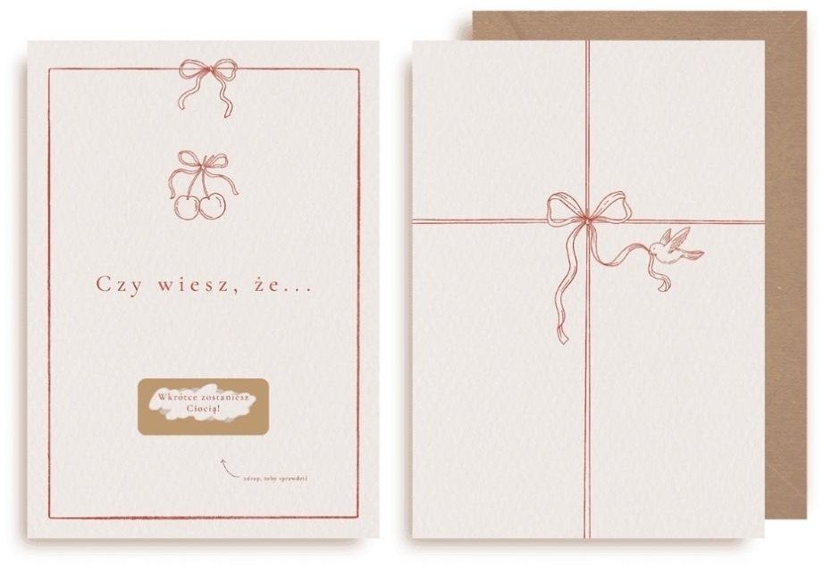 Kartka zdrapka - Zostaniesz Ciocią