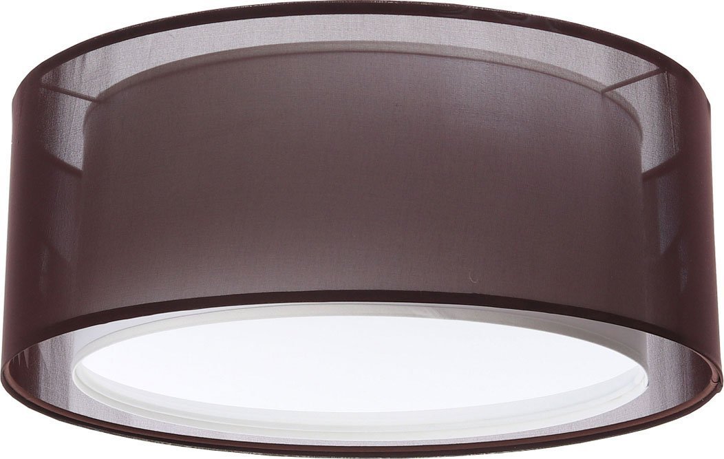 Lampa sufitowa Lumes Brązowy plafon sufitowy z dwuczęściowym abażurem - S437-Estera