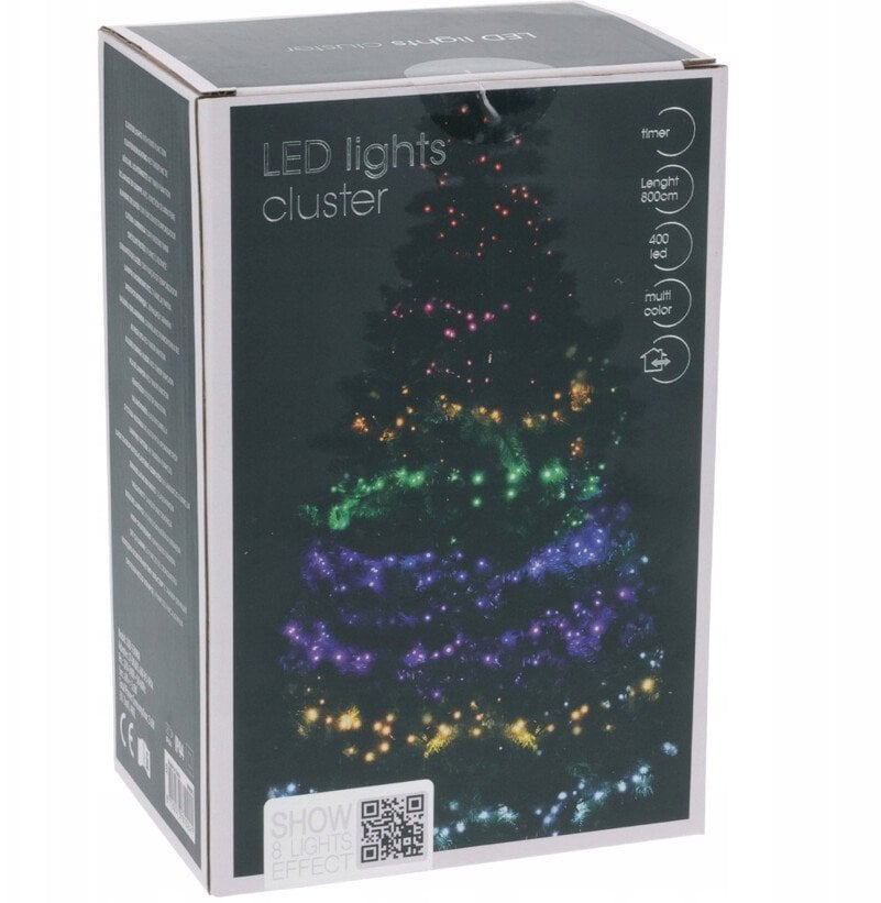 Lampki choinkowe LED z efektem bieżącej wody, 400 szt.