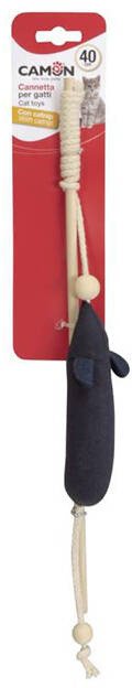 CAMON CAT TOY wędka mysz na sznurku 40 cm