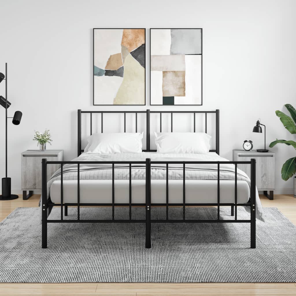 vidaXL Szafki nocne, 2 szt., szary dąb sonoma, 40x30x50 cm