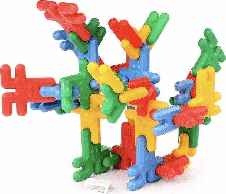 Duże klocki przestrzenne - Domino 40 el. - Nowość