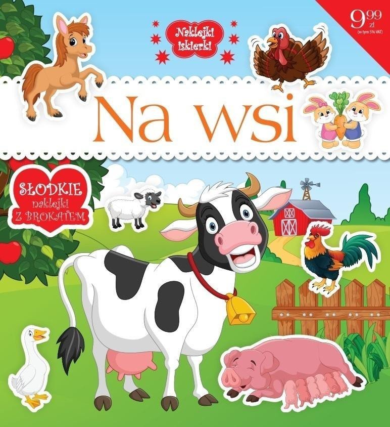 Naklejki iskierki z brokatem. Na wsi