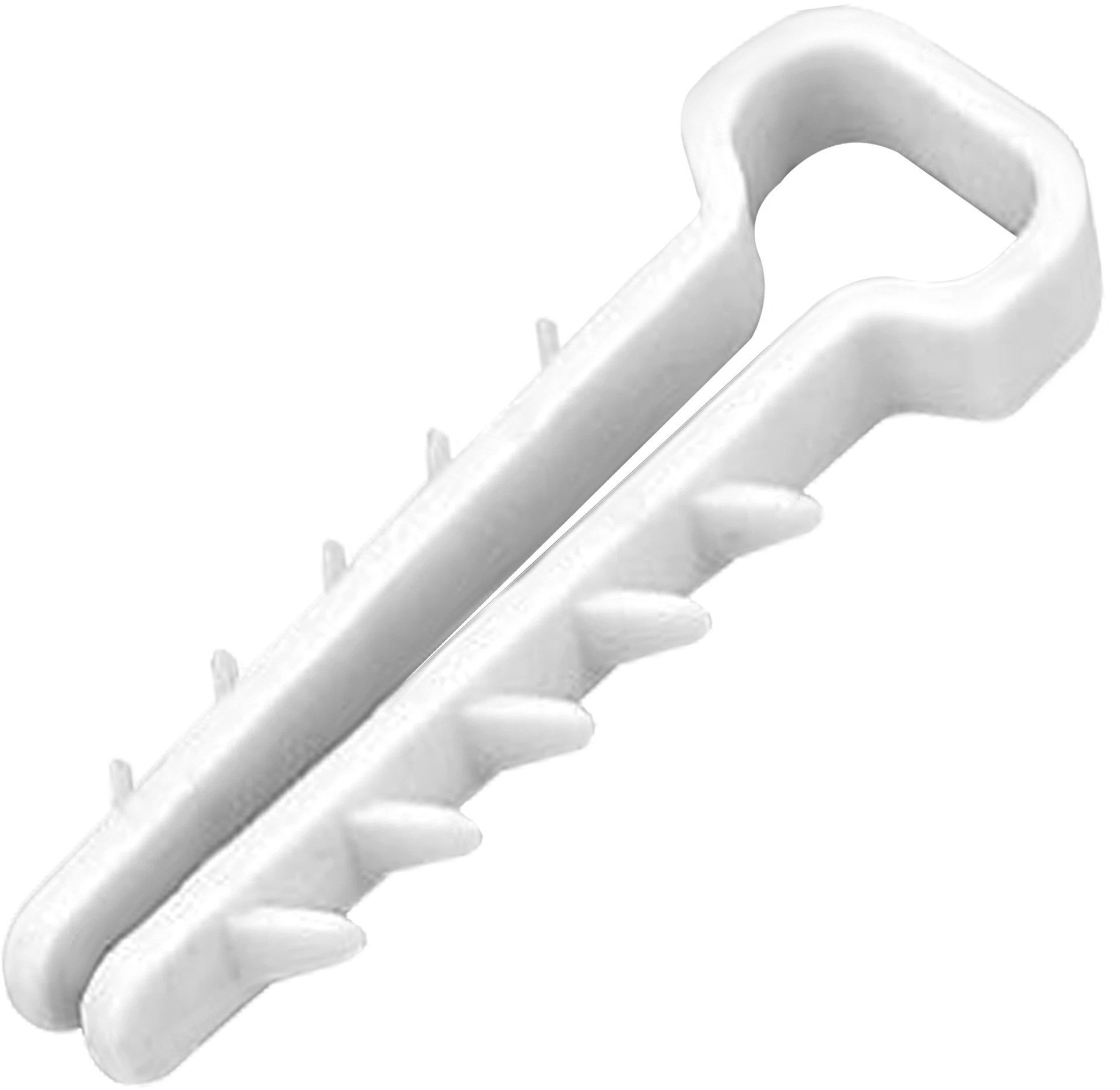 Uchwyt kablowy wbijany, przewód płaski 13x7mm, biały, 100 szt.