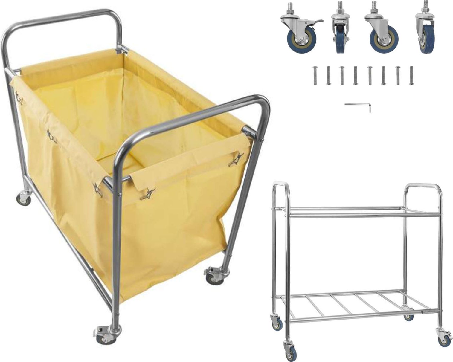 Kosz na pranie Royal Catering 250L żółty (10010373)