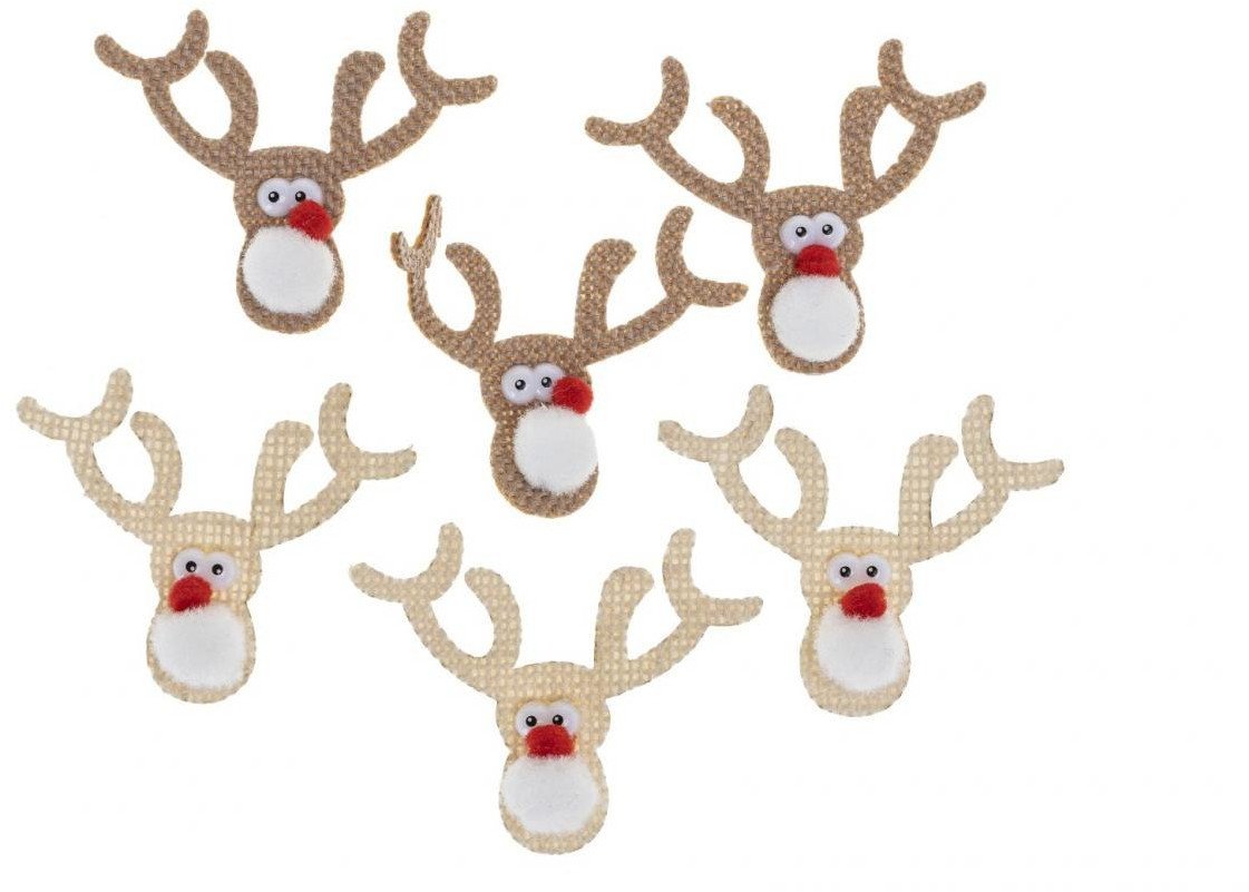 Dekoracja świąteczna BREWIS Renifery 6szt