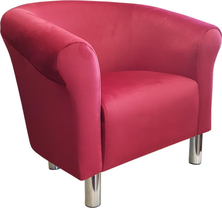 Atos Fotel Milo MG31 nogi chrom czerwony