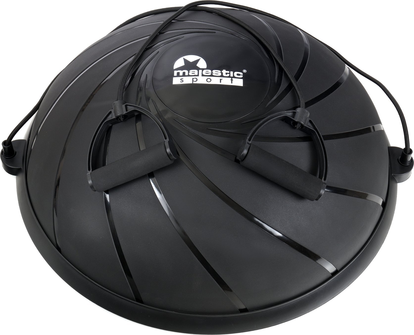 Piłka balansowa Majestic Sport z linkami czarna