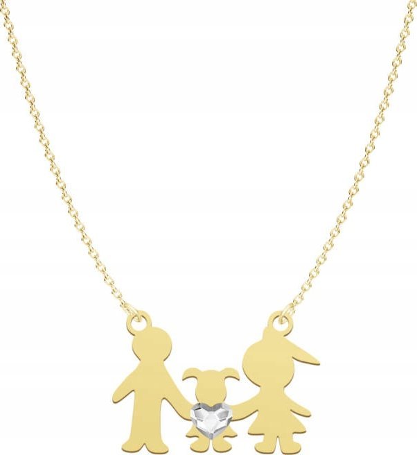 Radziszewska Jewellery Naszyjnik Złoty Rodzina Rodzice Córka 925 Prezent Biżuteria ŻYCZENIA GRATIS