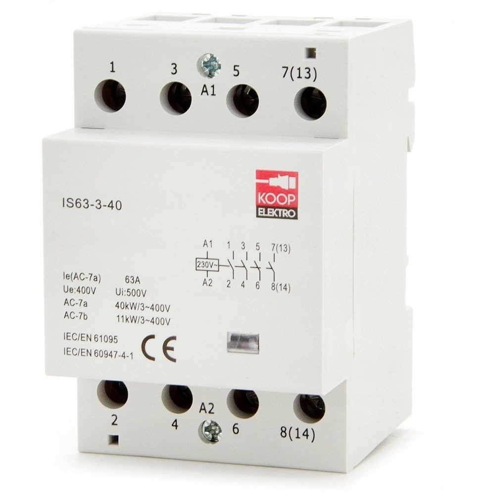 Stycznik modułowy 63-40 63A 4NO 230V 3P 3-FAZ IS63-3-40