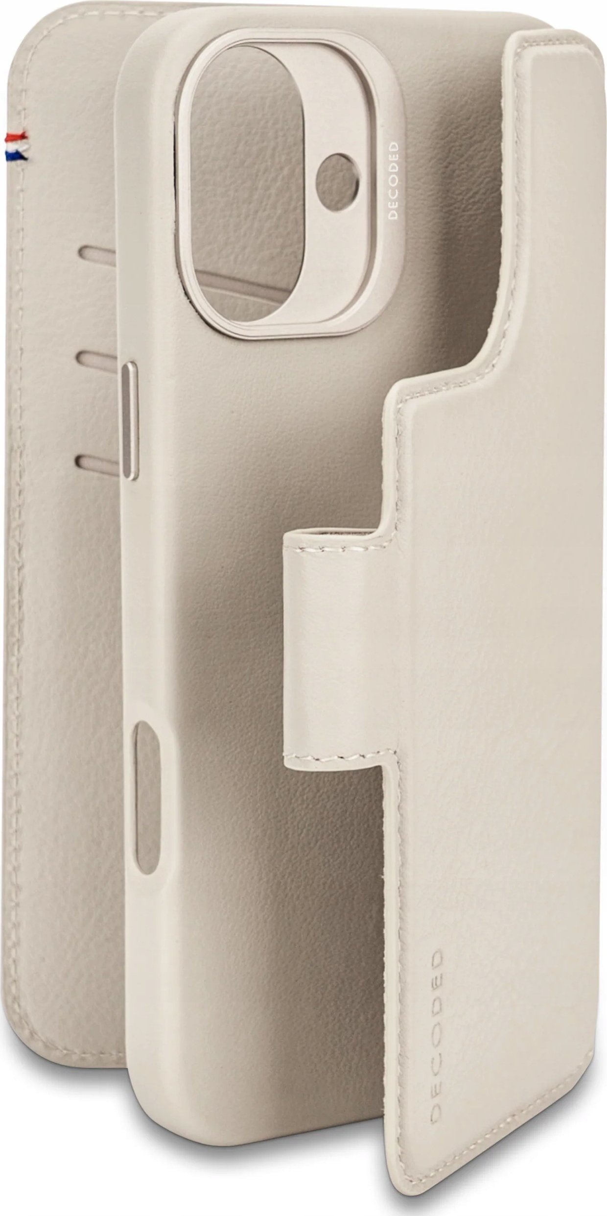 Decoded Decoded Leather Detachable Wallet - skórzana obudowa ochronna do iPhone 16 kompatybilna z MagSafe (clay)