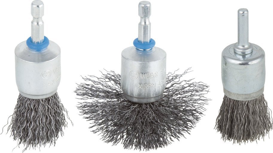 Wolfcraft Szczotka pędzelkowa 25 mm Wolfcraft - drut falisty, trzpień