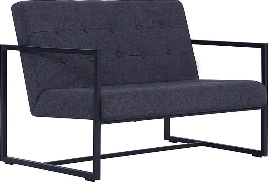 Elior Dwuosobowa grafitowa sofa - Mefir