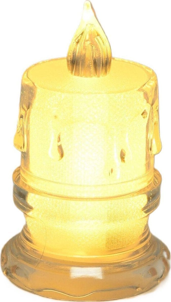 Christmas Gifts ŚWIECA DEKORACYJNA 4,5x8CM ZDOBIONA LED