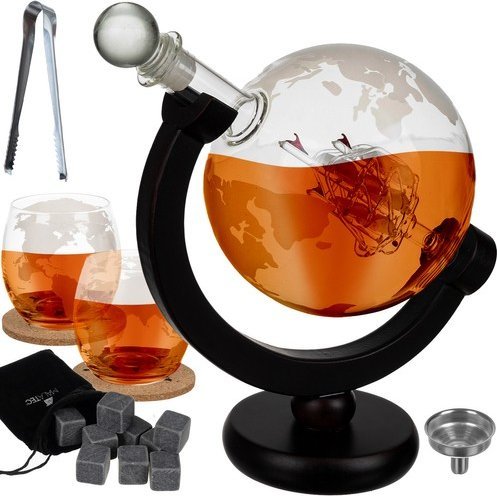 Malatec Zestaw do whisky w kształcie globusa