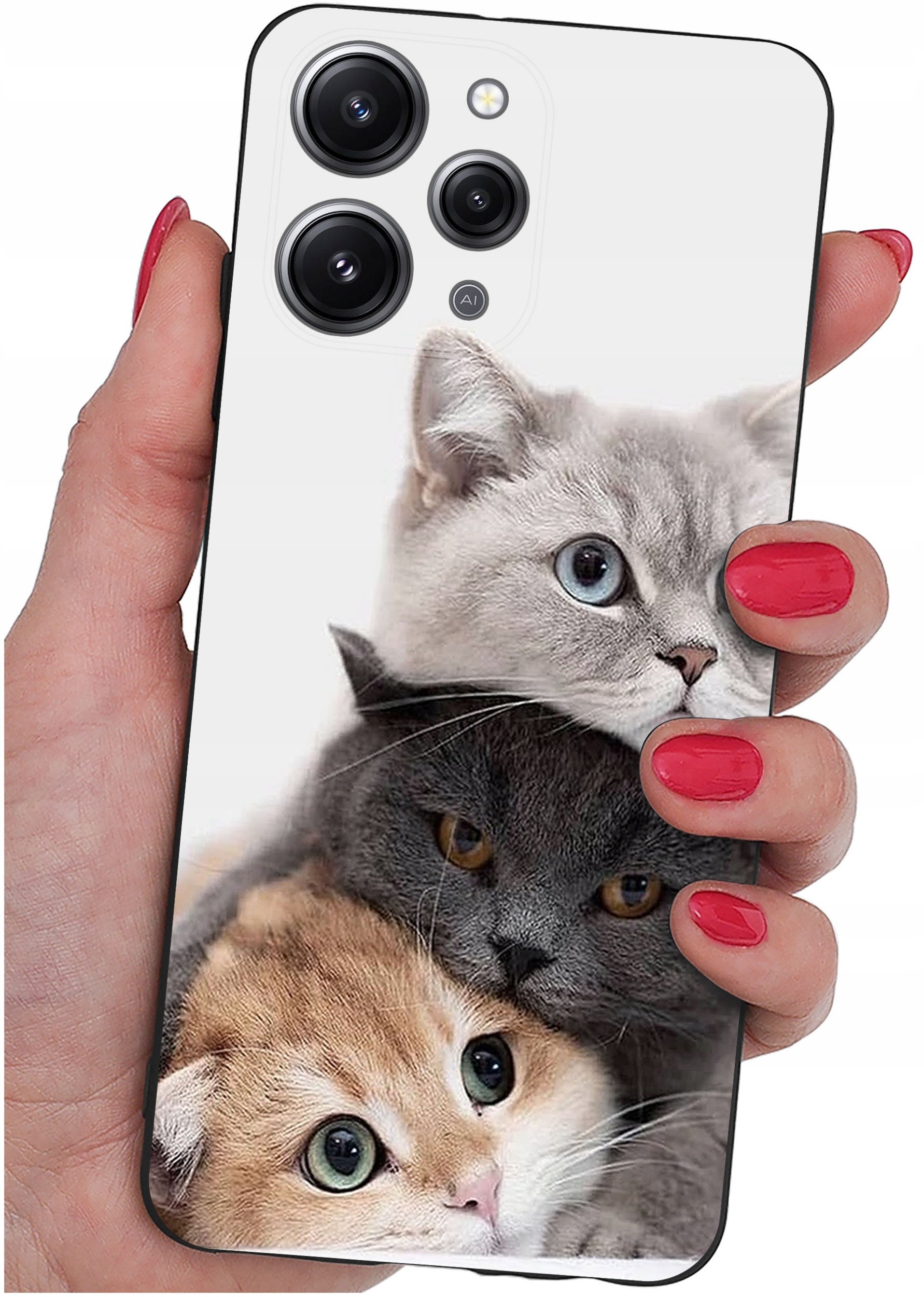 Etui do Xiaomi Redmi 12 4G WZORY |SILIKONOWE MATT CASE + SZKŁO 9H