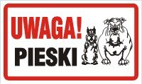 Pn. AU008 "Uwaga! Pieski" twarda płyta