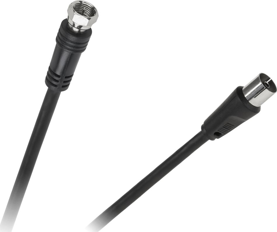 Kabel Antenowy - Antenowy (F) 1.8m czarny (KPO2738-1,8)