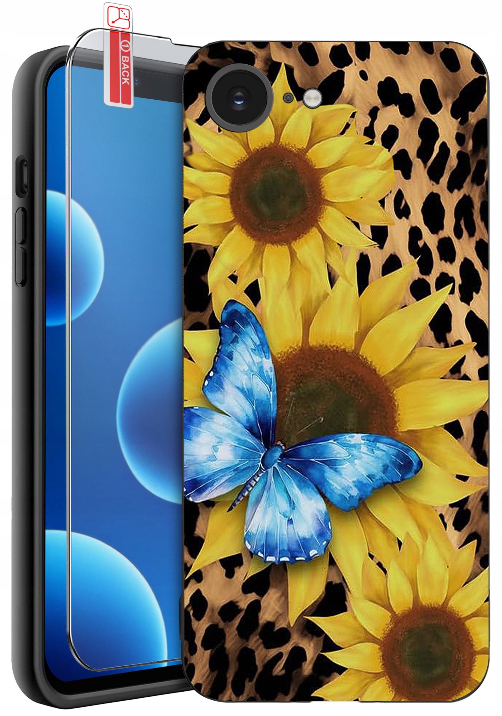 ETUI do iPhone 16e | WZORY | SILIKONOWE MATT CASE + SZKŁO 9H