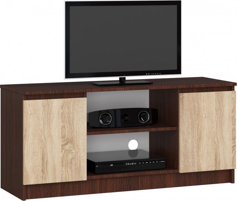 Fabryka Mebli Akord SZAFKA RTV 120 cm 2D 1P WENGE / SONOMA