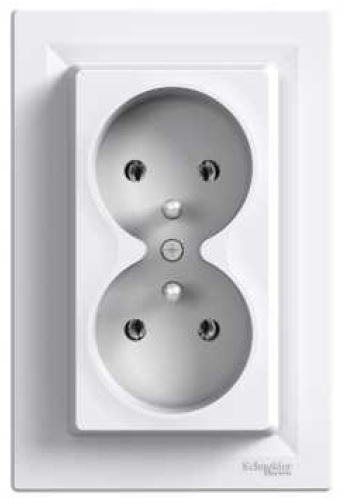 Schneider Electric Gniazdo podwójne z/u białe - EPH9800221