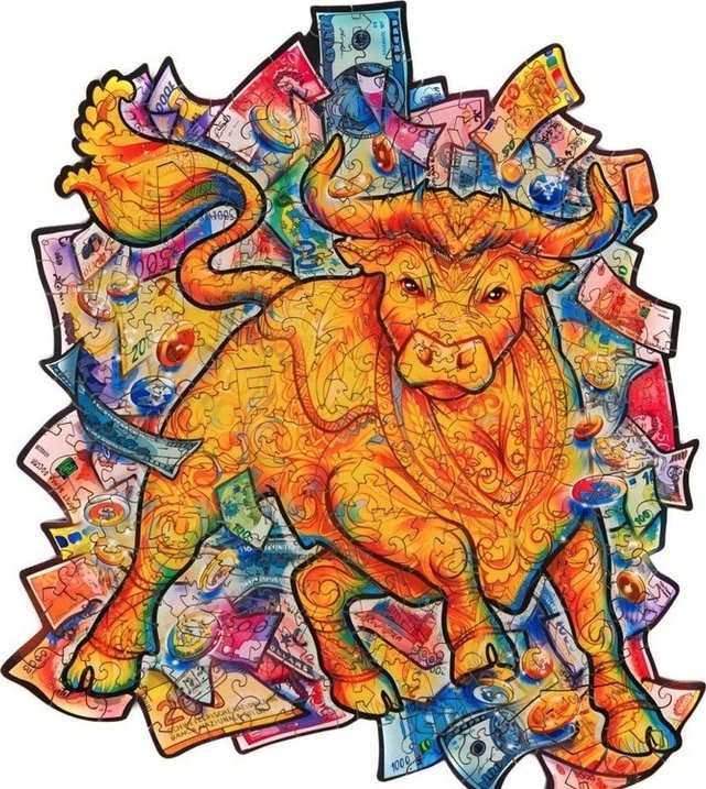 Pan i Pani Gadżet Puzzle Drewniane Dla Dorosłych Kolory Byk Bull S