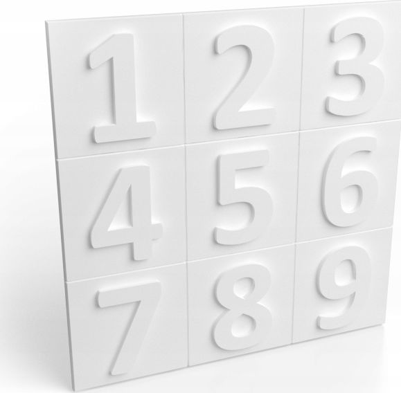 Decortena Panel ścienny 3D CYFRY