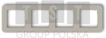 60MRTZ-4 MINI Ramka uniwersalna poczwórna zaokrąglona z tworzywa taupe 60MRTZ-4