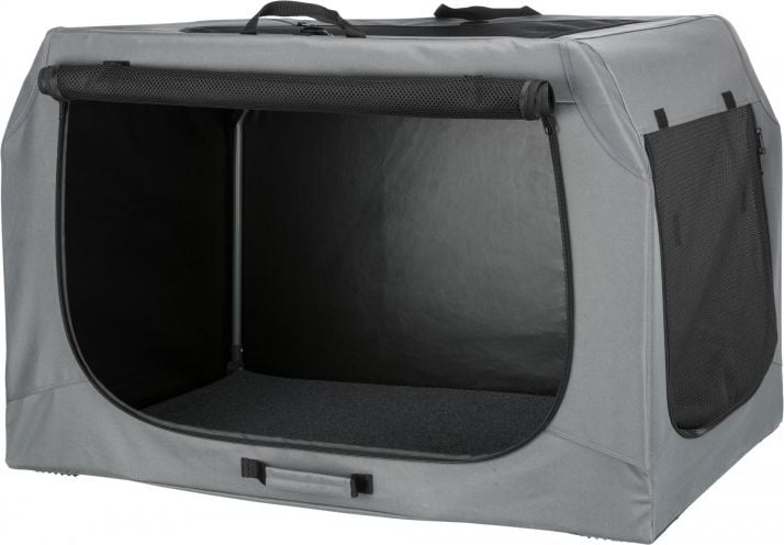 Trixie Easy Soft Kennel, buda domowa dla psa, szara, M–L: 95 × 63 × 69 cm