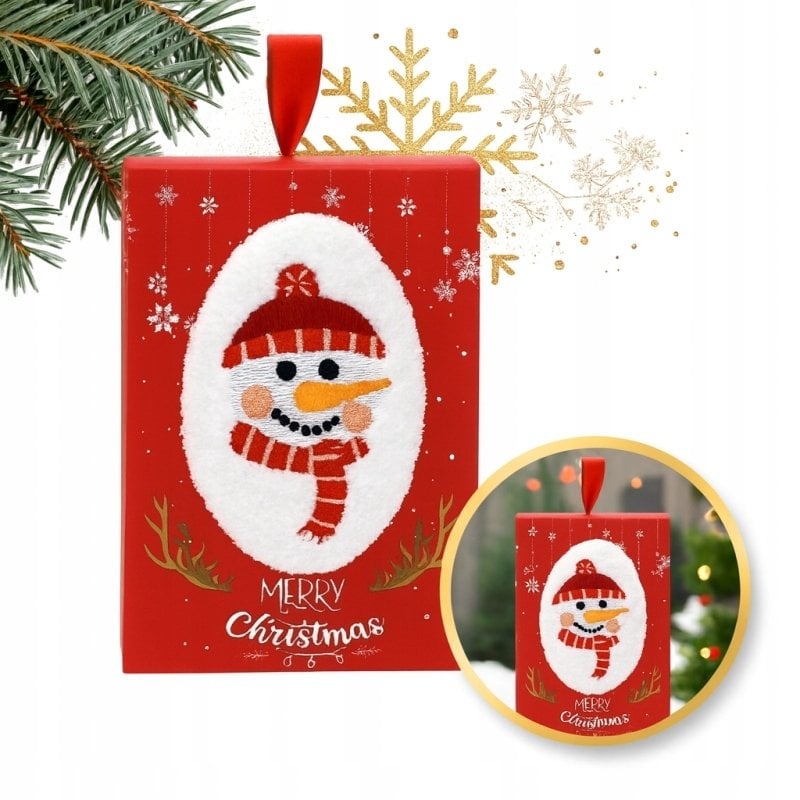 eCarla Ręcznik świąteczny motyw Bałwanek 35x35cm REC59WZ3