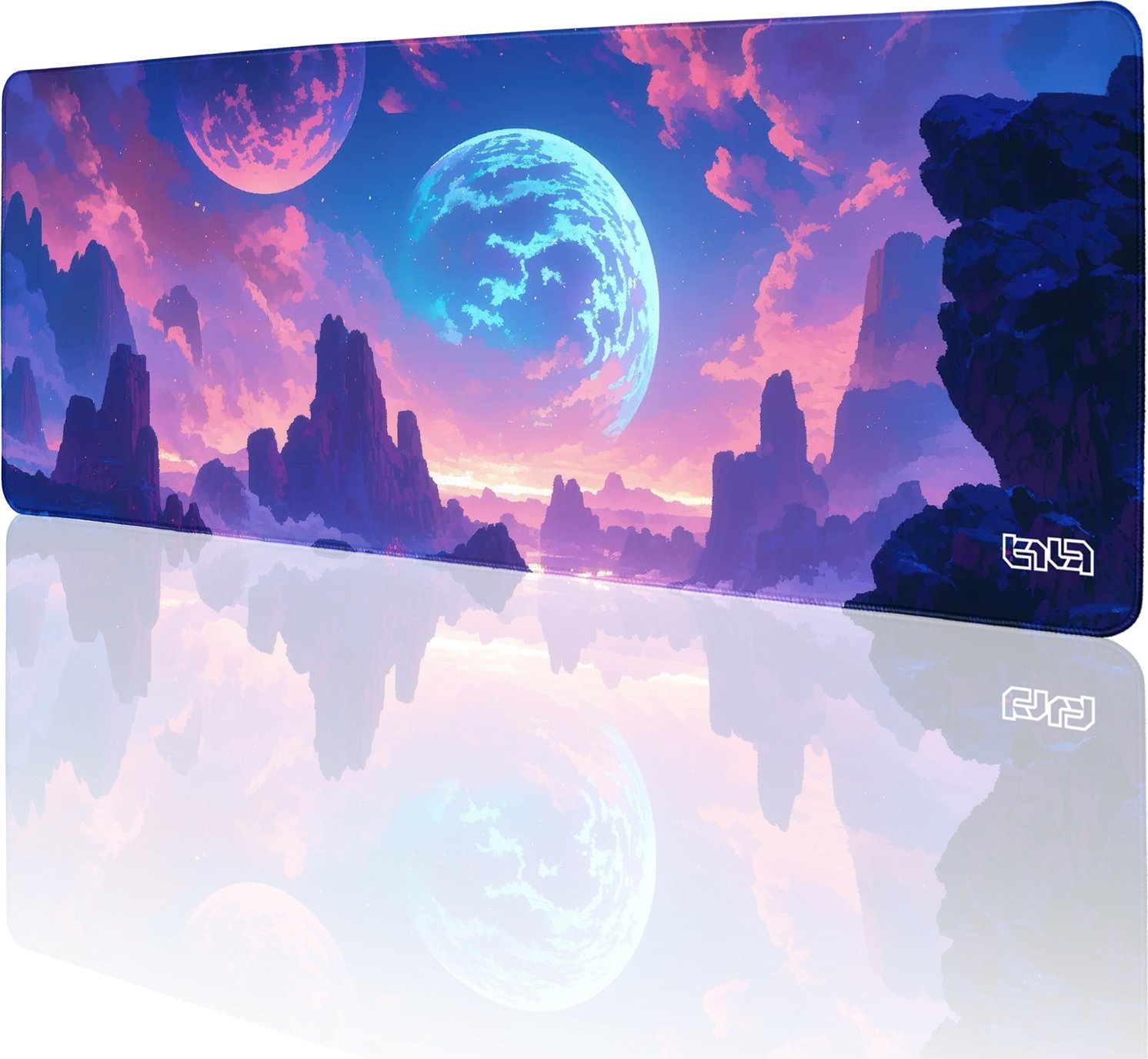 Podkładka Tilt PODKŁADKA POD KLAWIATURĘ Planeta Neonu 80x30 TILT Na biurko Wytrzymała