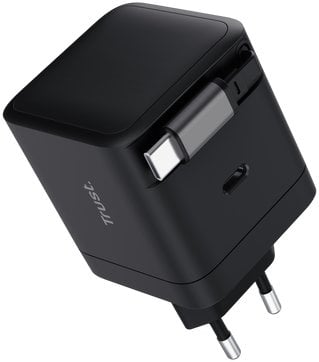 Ladetajs Trust Maxo 65W Black USB-C 67 cm izvelkams vads 8713439258059 25805 (8713439258059)