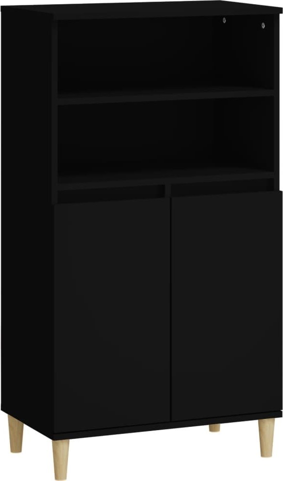 Wysoka szafka, czarna, 60x36x110 cm